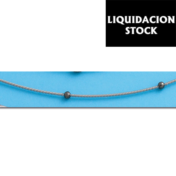 COLLAR PIEDRA MARRON PLATA 925MM