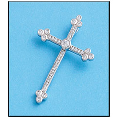 CRUZ CIRCONITAS PLATA 925MM