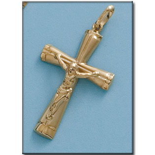 CRUZ CON CRISTO ORO 18KL - 19X32MM 