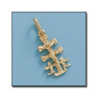 CRUZ EN ORO 18KL DE CARAVACA - 10X19MM