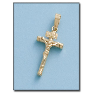 CRUZ EN ORO DE 18KL CON CRISTO - 15X24MM