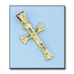 CRUZ EN ORO DE 18KL CON CRISTO - 15X27MM