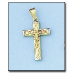 CRUZ EN ORO DE 18KL CON CRISTO - 16X27MM