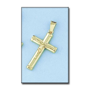 CRUZ EN ORO DE 18KL CON CRISTO - 16X28MM