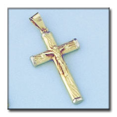 CRUZ EN ORO DE 18KL CON CRISTO - 18X30MM