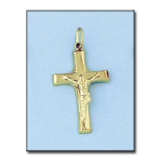CRUZ EN ORO DE 18KL CON CRISTO - 19X32MM