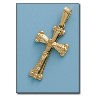 CRUZ EN ORO DE 18KL CON CRISTO - 19X34MM