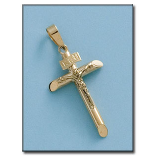 CRUZ ORO 18KL CON CRISTO - 15X38MM