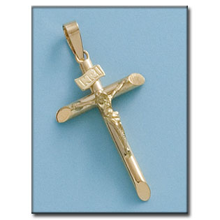 CRUZ ORO 18KL CON CRISTO - 17X32MM