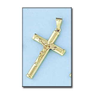 CRUZ ORO 18KL CON CRISTO - 20X34MM