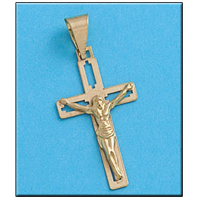 CRUZ ORO 18KL CON CRISTO DE 15X21MM