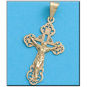 CRUZ ORO 18KL CON CRISTO DE 18X30MM