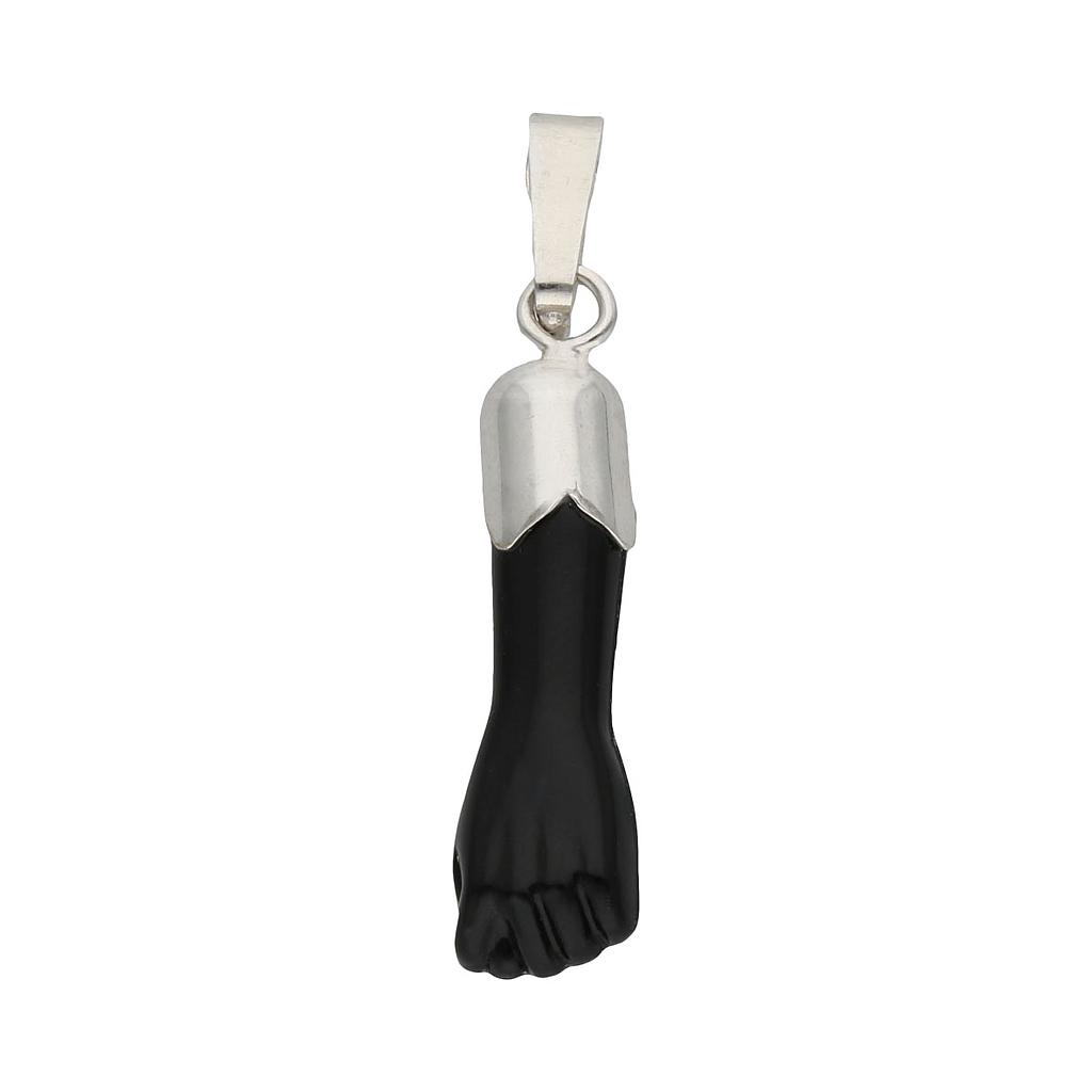 HIGA GRANDE MANO NEGRA PLATA 925MM