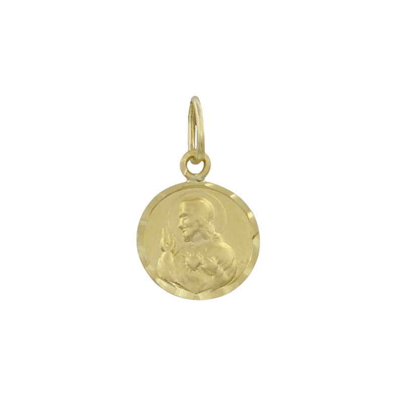 MEDALLA LENTEJA ORO 18KL ESCAPULARIO 9MM