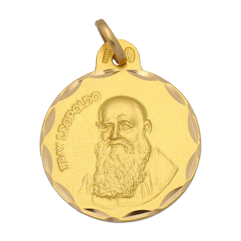 MEDALLA ORO 18KL FRAY LEOPOLDO DE 19MM