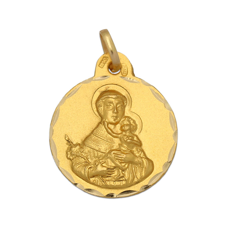 MEDALLA ORO 18KL SAN ANTONIO DE 17MM