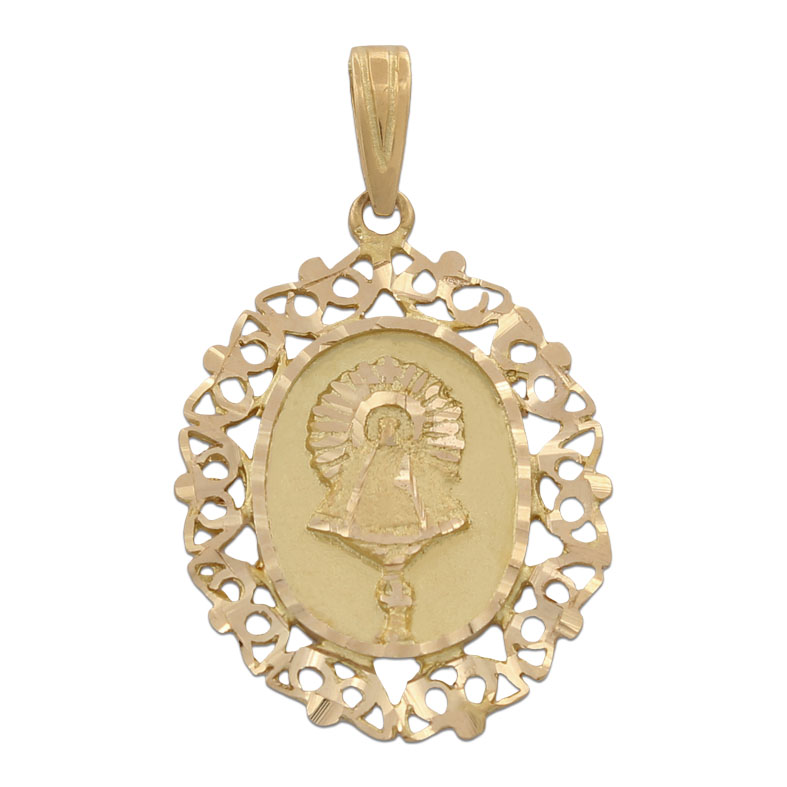 MEDALLA ORO 18KL V. DE LAS NIEVES- 21X27