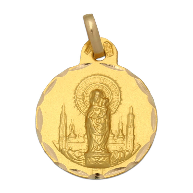 MEDALLA ORO 18KL V. DEL PILAR- 19MM 