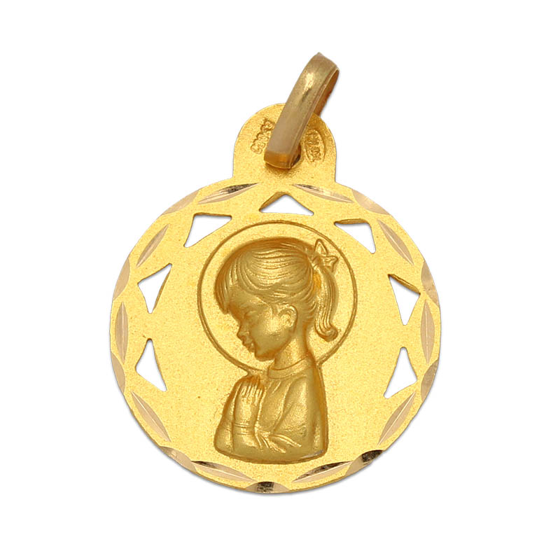 MEDALLA ORO 18KL V. NIÑA MEDIDA 17MM