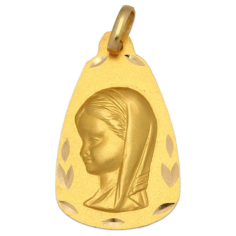 MEDALLA ORO 18KL V. NIÑA MEDIDA 17X26 MM