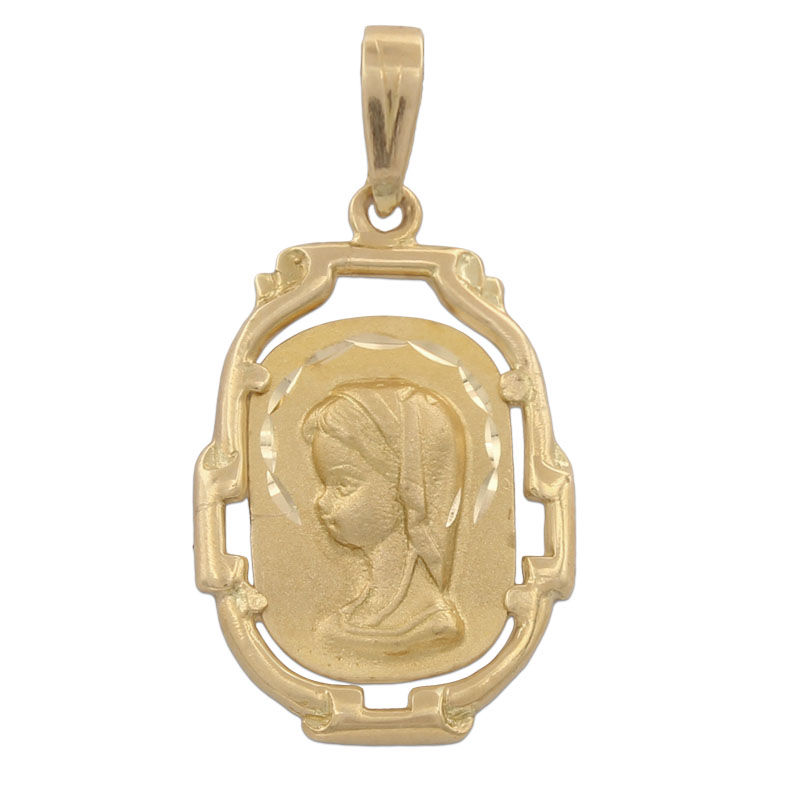 MEDALLA ORO 18KL VIRGEN NIÑA - 17X26MM