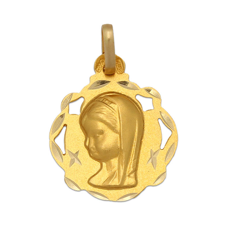 MEDALLA ORO 18KL VIRGEN NIÑA - 17x20 MM