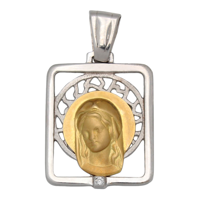 MEDALLA ORO 18KL VIRGEN NIÑA 16X21MM