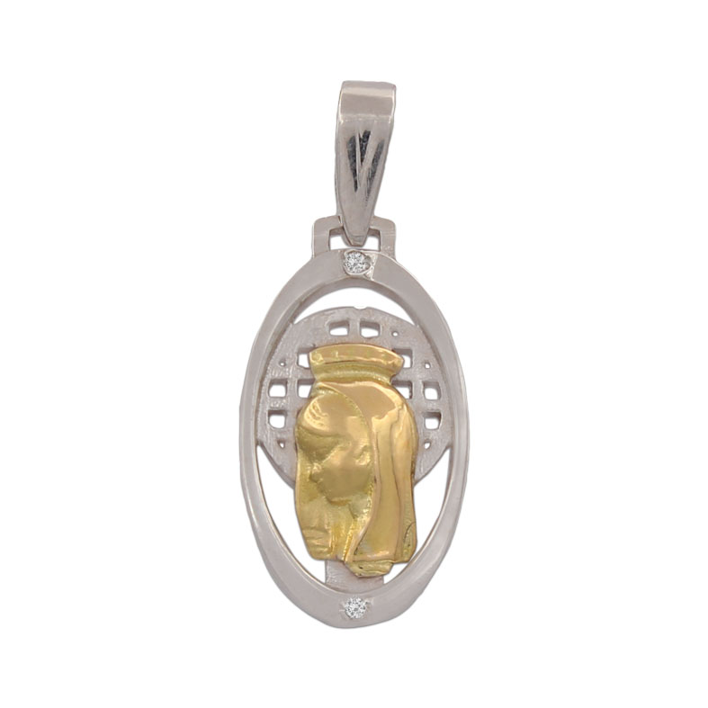 MEDALLA ORO 18KL VIRGEN NIÑA DE 11X20MM