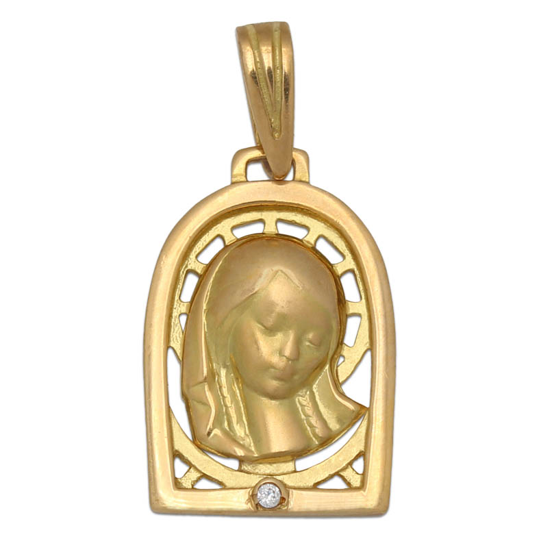 MEDALLA ORO 18KL VIRGEN NIÑA DE 13X20MM