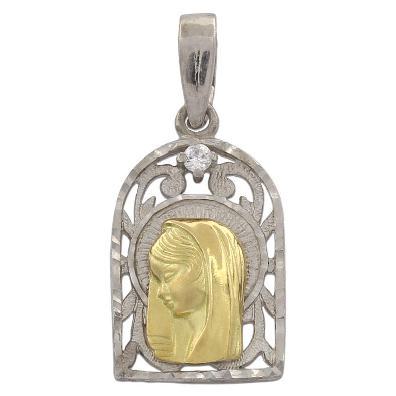 MEDALLA ORO 18KL VIRGEN NIÑA DE 13X21MM