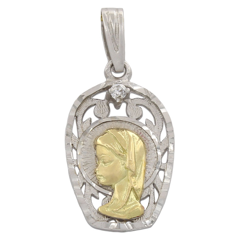 MEDALLA ORO 18KL VIRGEN NIÑA DE 13X21MM