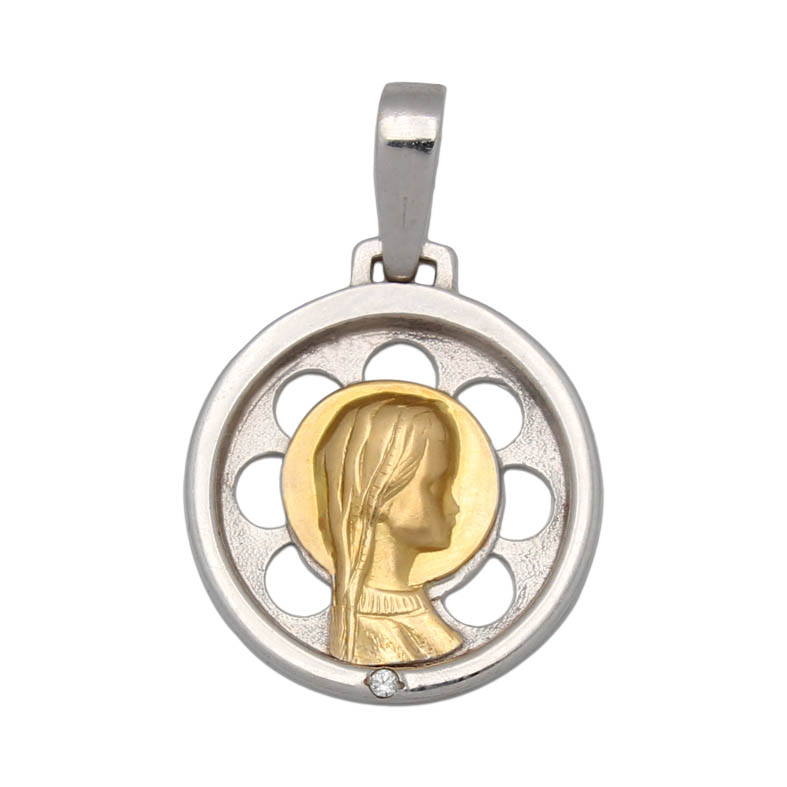 MEDALLA ORO 18KL VIRGEN NIÑA DE 16MM