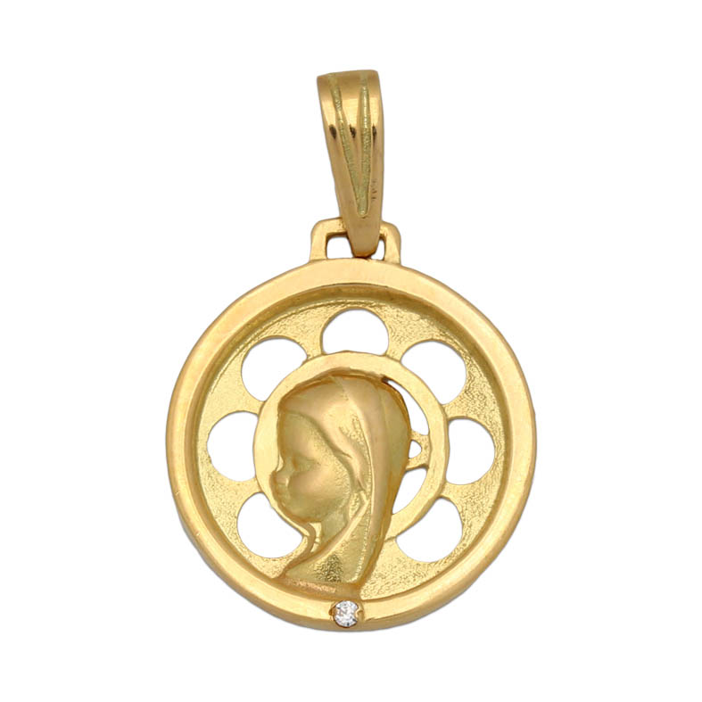 MEDALLA ORO 18KL VIRGEN NIÑA DE 16MM