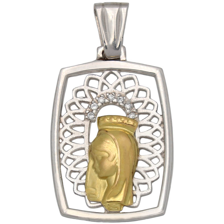 MEDALLA ORO 18KL VIRGEN NIÑA DE 17X26MM