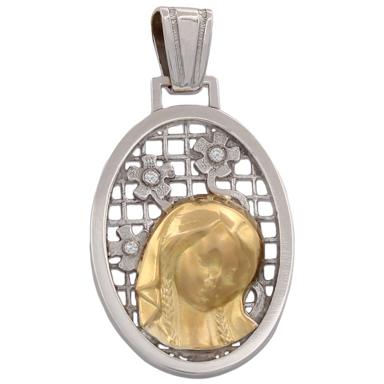 MEDALLA ORO 18KL VIRGEN NIÑA DE 18X26MM