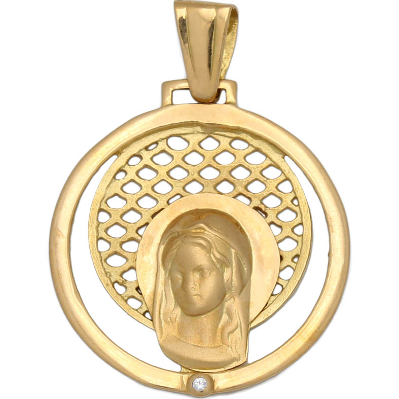 MEDALLA ORO 18KL VIRGEN NIÑA DE 23MM