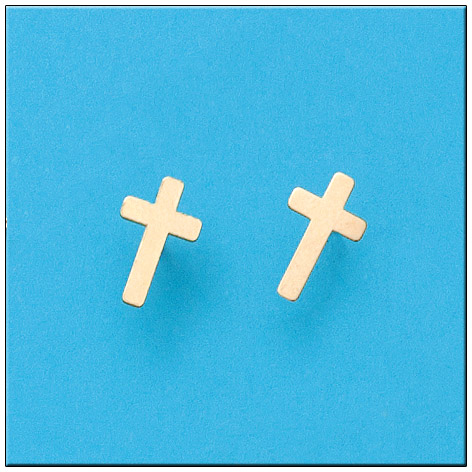 PENDIENTES CRUZ ORO 18KL
