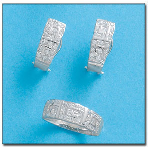 PENDIENTES EN ORO BLANCO DE 18KL