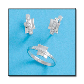 PENDIENTES EN ORO BLANCO DE 18KL