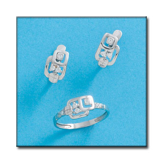 PENDIENTES EN ORO BLANCO DE 18KL