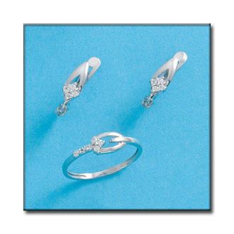 PENDIENTES EN ORO BLANCO DE 18KL