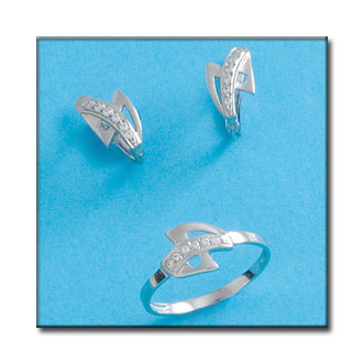 PENDIENTES EN ORO BLANCO DE 18KL