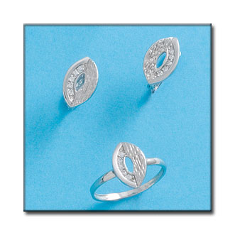 PENDIENTES EN ORO BLANCO DE 18KL