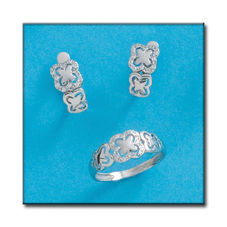 PENDIENTES EN ORO BLANCO DE 18KL