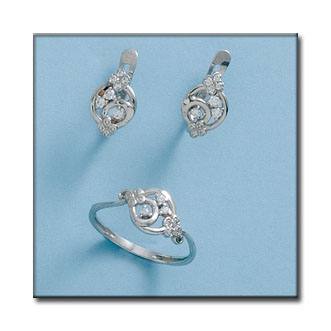 PENDIENTES EN ORO BLANCO DE 18KL