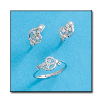 PENDIENTES EN ORO BLANCO DE 18KL