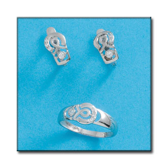PENDIENTES EN ORO BLANCO DE 18KL 