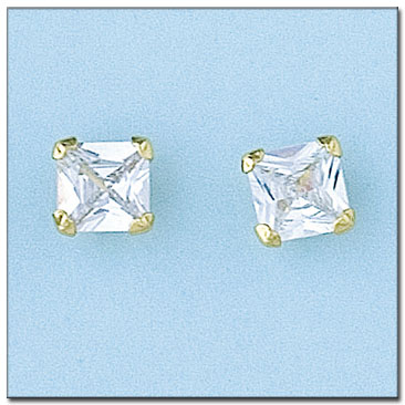 PENDIENTES EN ORO DE 18KL - 7X7