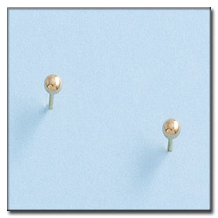 PENDIENTES EN ORO DE 18KL BOLA 3MM