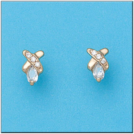 PENDIENTES EN ORO DE 18KL CIRCONITAS